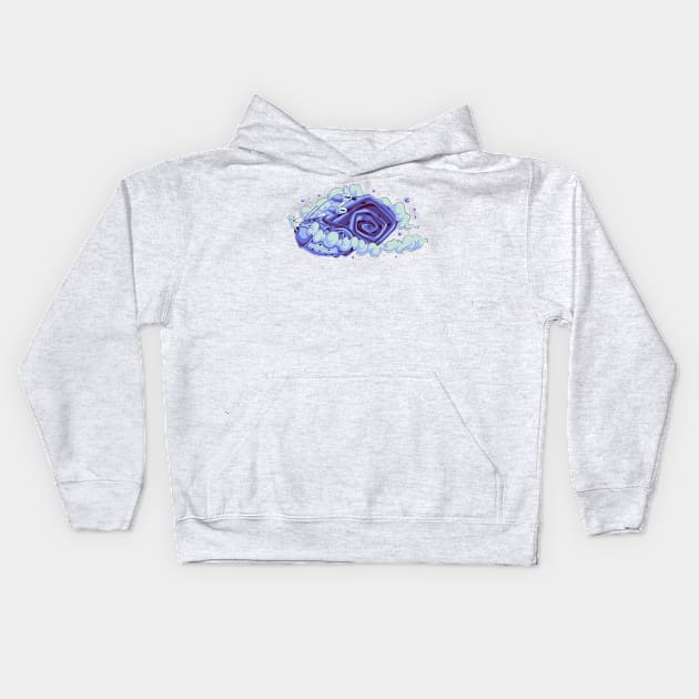 Snail Playing Spray Kids Hoodie by Vatrha Kewo